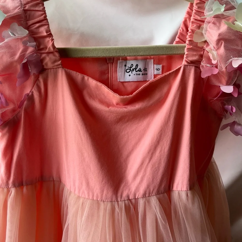 Lola + The Boys 3D BUTTERFLY PUFFY SLEEVE DRESS - Picture 2 of 5